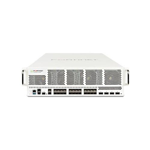 FortiGate 6500F Security Appliance - 4x 40/100 GE QSFP28 slots, 24x 1/10/25 GE SFP28 slots, 2x 1 GE RJ45 management ports, 2x 10 GE SFP+ HA ports, 1x 1/10 GE SFP+ management port, and 3x AC power supplies - Fortinet FG-6500F